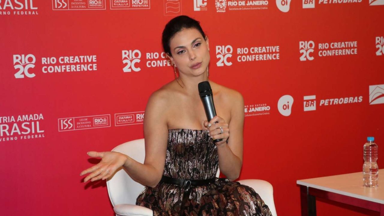 Morena Baccarin at the conference held in her homeland, Rio de Janeiro, Brazil Morena Baccarin at the conference held in her homeland, Rio de Janeiro, Brazil