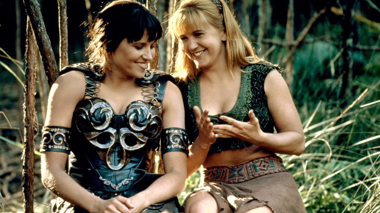 Lucy Lawless and Renee O'Connor in Xena: Warrior Princess lucy-lawless-and-renee-o'connor-in-xena-warrior-princess