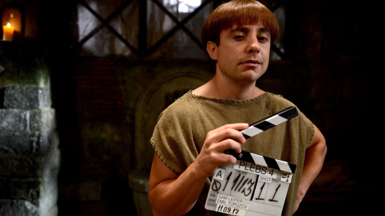 Ryan Oliver Sampson on the set of Plebs ryan-oliver-sampson-on-the-set-of-plebs