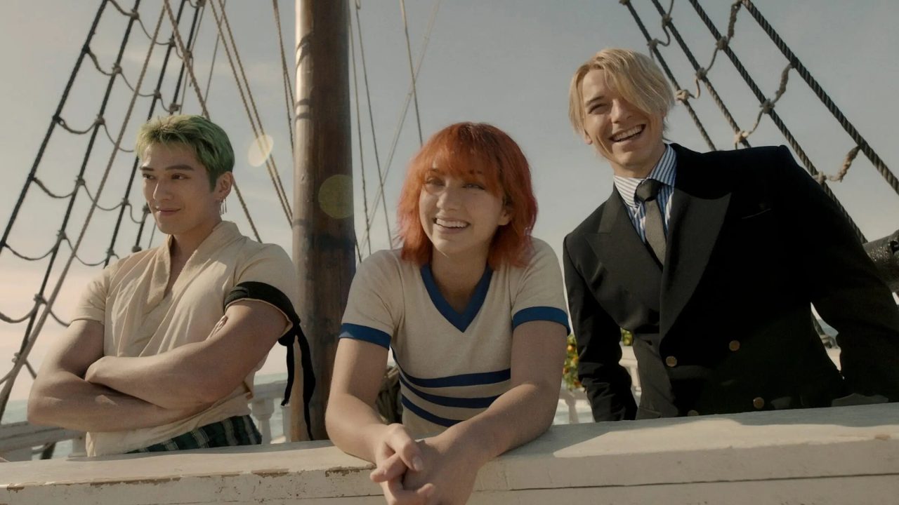 Mackenyu, Emily Rudd and Taz Skylar in One Piece mackenyu-emily-rudd-and-taz-skylar-in-one-piece